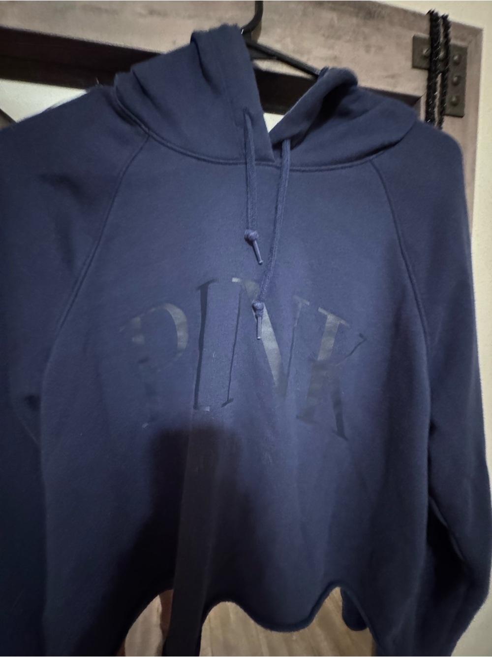 PINK Victoria's Secret Navy Logo Hoodie